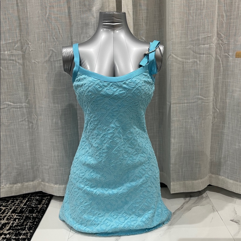 Versace Dress jacquard towel stitch fabric with embossed V